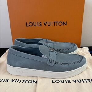 Louis Vuitton Light Blue Men's Slip-On Loafers